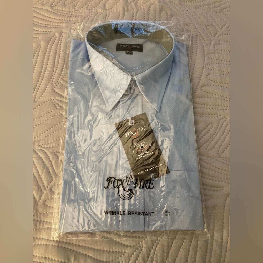 NWT Men’s Fox Fire Collared Button-Down Dress Shirt Size 15.5 32/33